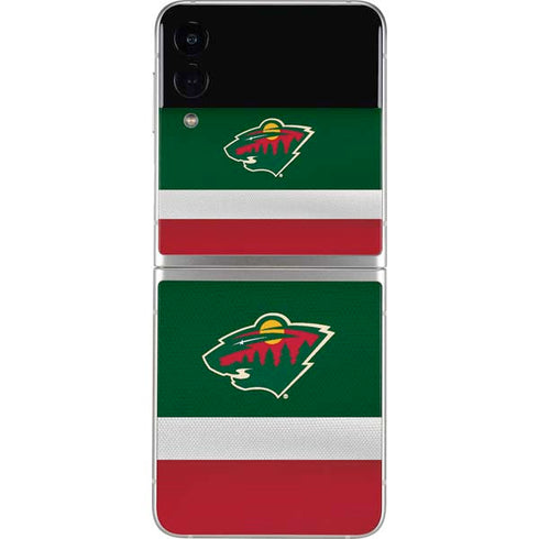 NHL Minnesota Wild Jersey Galaxy Z Flip4 5G Skin